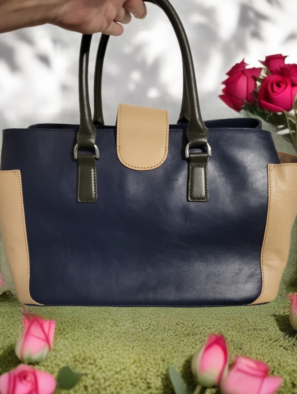 Talbots Colorblock Satchel. - Picture 6 of 7